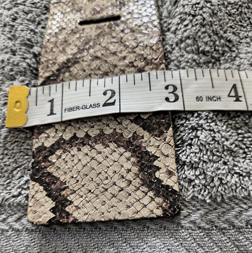 Banana Republic Snake Print Belt with Gold Buckle - Picture 9 of 12